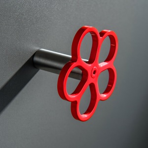 HONGDEC - Portarrollos <span class=keywords><strong>de</strong></span> Papel Higiénico con Diseño <span class=keywords><strong>de</strong></span> Flor Roja, Bonito y Único, para Montar en la Pared, para Baños Modernos - Product Image 1