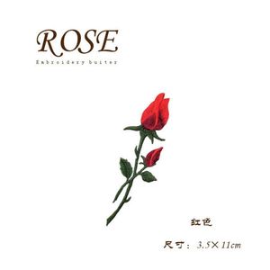 Classical Style Embroidery Iron on Colorful Rose Patch for Decoration - Product Image 2