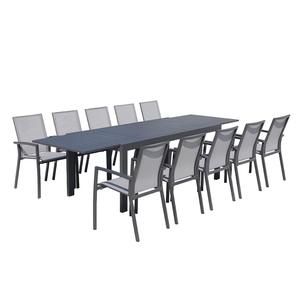 Muebles de Patio de Aluminio KT, Juego de Jardín, Mesa Extensible para Exteriores con Sillas para Terraza, <span class=keywords><strong>Restaurante</strong></span> - Product Image 3