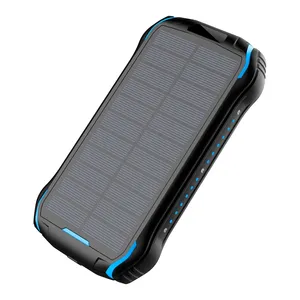 新技术产品2024 OEM双USB 26800毫安大容量便携式手机充电器户外防水太阳能充电库