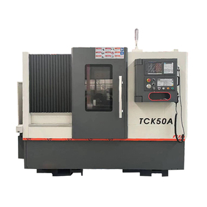Torno CNC de bancada inclinada de alta precisión TCK46A con eje C, control Fanuc, máquina de torneado CNC pequeña para metal - Product Image 2