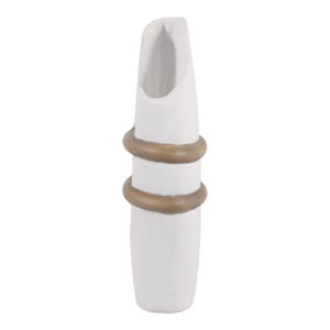 Vaso Asimmetrico Moderno in Ceramica e Legno per Fiori, Decorazione d'Accento per Tavolo o Ufficio - Product Image 6