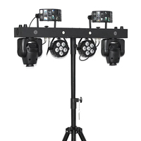 Projecteur de scène mobile 300W, Lyre motorisée, Lumière laser RGB, Éclairage de scène DMX à commande vocale avec trépied pour événements et fêtes