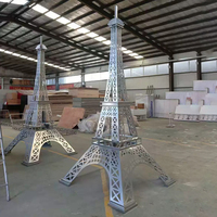 2026 métal Arts artisanat couleur argent 3m 10ft 20ft tour eiffel pour décorations d'événements de fête de Paris