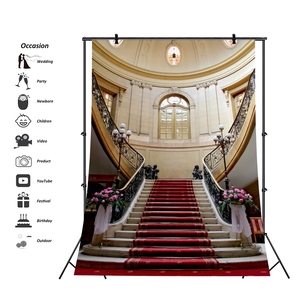 Toile <span class=keywords><strong>de</strong></span> <span class=keywords><strong>fond</strong></span> luxueuse <span class=keywords><strong>de</strong></span> château et <span class=keywords><strong>de</strong></span> palais pour la photographie, tapis rouge, escaliers, opéra, église, mariage, fête d'anniversaire, portrait, <span class=keywords><strong>fond</strong></span> photo - Product Image 5