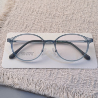 Montura de Gafas Estilo Coreano, Diseño Fresco y Sencillo, Espejo Claro con Color Transparente Opcional Efecto Carey 2906