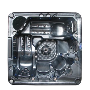 Sang trọng freestanding xách tay kích thước lớn bơi hồ bơi lười biếng <span class=keywords><strong>Spa</strong></span> 5-người bồn tắm nóng Hydro Massage máy bay phản lực không khí bồn tắm xoáy nước - Product Image 2