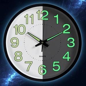 Modern Design Home <b>Decor</b> Plastic Luminous <b>Wall</b> <b>Clock</b> for Bedroom Living Room Glowing in the Dark - Product Image 2
