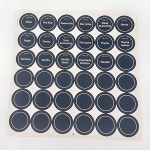 Waterproof Adhesive Herb and <strong>Spice</strong> Sticker Sheet Minimalist WhiteText on Black Round Seasoning Stickers <strong>Spice</strong> Jar <strong>Labels</strong> - Product Image 4