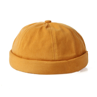 Street Trending New Model Custom Pure Color Cotton Docker Brimless Cap Sombreros para hombres