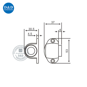 Fermaporta magnetico fermaporta in acciaio inossidabile di buona qualità per porta in legno - Product Image 6