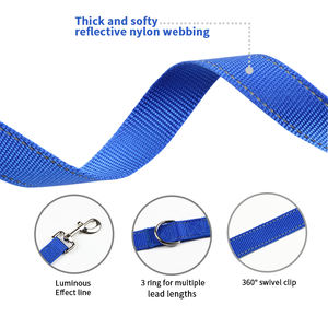 <span class=keywords><strong>Collier</strong></span> et <span class=keywords><strong>laisse</strong></span> en Nylon doux pour chiens, fournitures pour animaux de compagnie, <span class=keywords><strong>collier</strong></span> robuste, avec boucle, Logo, personnalisé - Product Image 3