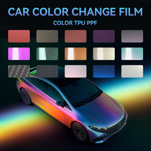 Film de protection de voiture en vinyle auto-cicatrisant brillant blanc à violet, sans bulles d'air, avec doublure PET, autocollant pour voiture - Product Image 5