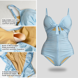 Traje de Baño Deportivo <span class=keywords><strong>Moldeador</strong></span> de Una Pieza Tipo Tanga con Control de Abdomen para Figuras Curvilíneas - Product Image 6