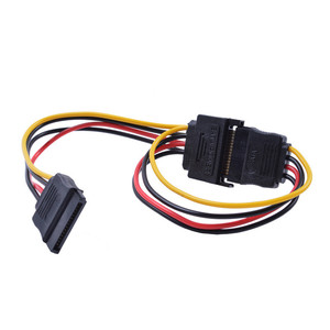 2 Gói 20cm <span class=keywords><strong>SATA</strong></span> điện <span class=keywords><strong>Y</strong></span> Splitter Cáp <span class=keywords><strong>Adapter</strong></span> 15 Pin Kép Nữ tinh khiết Đồng bện che chắn 100% đồng 20cm <span class=keywords><strong>SATA</strong></span> nam cáp - Product Image 2