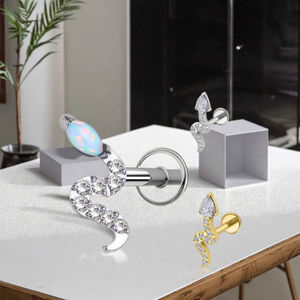 Cartilage de serpent Xinfocus, <span class=keywords><strong>piercing</strong></span> d'<span class=keywords><strong>oreille</strong></span>, boucle d'<span class=keywords><strong>oreille</strong></span> helix tragus, vente en gros, <span class=keywords><strong>piercing</strong></span> tendance pour femmes et hommes - Product Image 3