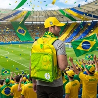 Brasilien-Fans Fußball-Meisterschaftsschal Baseball-Kappe Fußball-Merchandise Geschenk Souvenir
