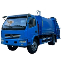 Camion poubelle compacteur 8 m³ pas cher 2025, 5 tonnes, petit camion compacteur de 8 m³ pour la collecte des déchets