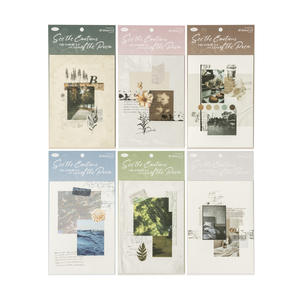 10 Hojas/paquete de Papel <span class=keywords><strong>para</strong></span> Manualidades de Gran Formato, Serie 'Sentiendo las Emociones de la Poesía', Tema Retro - Product Image 5