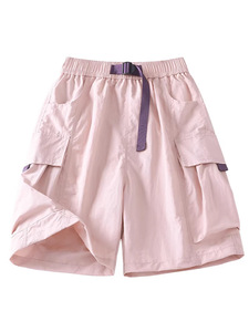 Men's Summer Cargo Shorts, Multi-Pocket, Loose Fit, Sports &amp; Casual, Plus Size, Trendy Simple Style, Knee-Length Quick-Dry Pants - Product Image 3