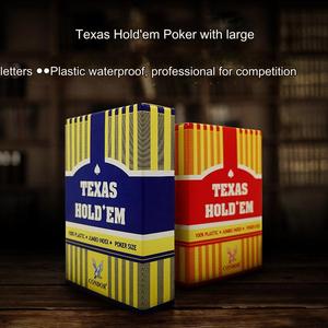 Jeu de cartes en plastique imperméable Texas Hold'em OEM, jeu de cartes en PVC givré, 56 cartes, avec règles et cartes All-in. - Product Image 2