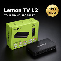 Smart TV Box Lemon TV L2 H618 Android 14.0 4K 5G WIFI6 BT 5.4 GTV OS Custom Home Launcher 1pc MOQ TV CMS App Push OEM Factory
