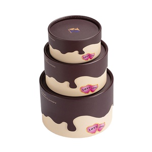 Özelleştirilmiş biyobozunur benzersiz tasarım kişilik kesme bıçağı silindirik karton kutu kek ambalajı karton kağıt tüp - Product Image 1