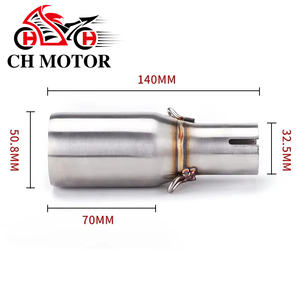 Tubo di Collegamento Centrale per Scarico Moto 51mm, Adattatore per Silenziatore, Sezione Regolabile per Piaggio <span class=keywords><strong>Beverly</strong></span> X10 MP3 125 250 <span class=keywords><strong>300</strong></span> 250LT 300L - Product Image 1