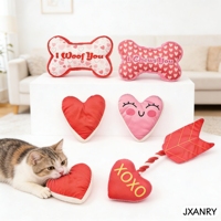 Jouets en peluche pour chiens et chats JXANRY pour la Saint-Valentin et jouets sonores - Durables, faciles à mâcher, design classique