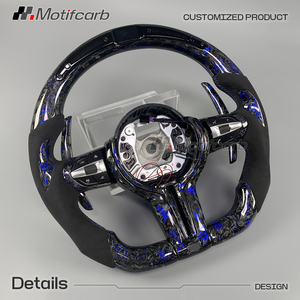 Volante Deportivo Personalizado de Fibra de Carbono Forjado con LED Azul para BMW X3 X5 X6 F10 F30 F87 F82 F80 F11 F15 M2 M3 M4 M5 M6 240i 440i 540i - Product Image 3