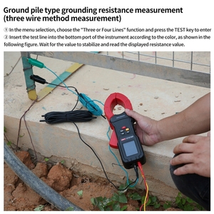 Medidor de Resistencia a Tierra Digital LCD UNI-T UT278B UT278C UT278D, Probador de Resistencia de Tierra, Voltaje de Tierra, Corriente de Carga L78 - Product Image 4