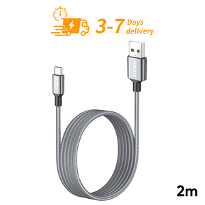 สายชาร์จเร็วแบบถักไนลอน ยาว 2 เมตร ยี่ห้อ SUNGUY ราคาโรงงาน สำหรับโทรศัพท์มือถือ แล็ปท็อป พาวเวอร์แบงค์ และใช้ในรถยนต์ - Product Image 1