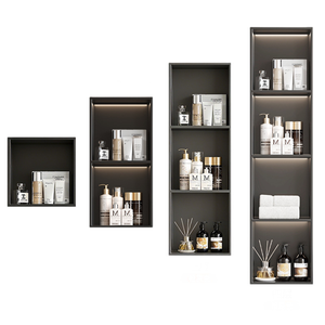 ชั้นวางของในห้องน้ำแบบฝังผนัง 3 ชั้น รุ่น <span class=keywords><strong>Neodrain</strong></span> ขนาด 30x12 นิ้ว ดีไซน์ทันสมัย ทนทาน สีดำด้าน ไม่ต้องใช้กระเบื้อง - Product Image 4