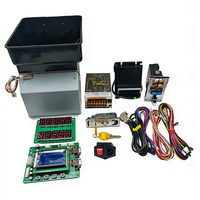 Kit DIY pour distributeur de monnaie en libre-service avec carte mère LCD, accepteur de pièces, validateur de billets, trémie à pièces 8 trous et distributeur de jetons