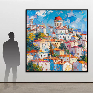 Peinture à l'huile abstraite moderne de paysage <span class=keywords><strong>acrylique</strong></span> Belle conception de <span class=keywords><strong>couteau</strong></span> à palette avec base de support en toile - Product Image 1