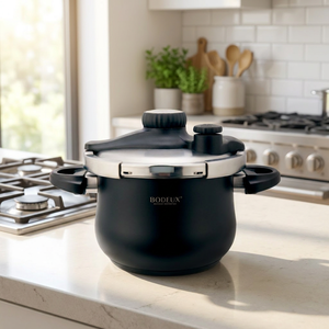 Casserole à cuisson rapide moderne brevetée Bodeux, <span class=keywords><strong>autocuiseur</strong></span> en acier inoxydable, écologique, compatible gaz et induction, cuiseur à <span class=keywords><strong>riz</strong></span> commercial 8L - Product Image 4