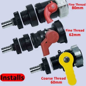 Adaptateur de vidange de réservoir d'eau NPT 62 mm vers S60 x 6 pour tuyau d'arrosage, raccord mâle IBC, convertisseur d'eau de pluie, raccord pour bac à eau - Product Image 6