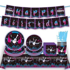 Lot <span class=keywords><strong>de</strong></span> Vaisselle Jetable Thème Note <span class=keywords><strong>de</strong></span> <span class=keywords><strong>Musique</strong></span> pour Fête d'<span class=keywords><strong>Anniversaire</strong></span> et Remise <span class=keywords><strong>de</strong></span> Diplôme : Assiettes, Gobelets et Serviettes en Papier – Vente en Gros - Product Image 2