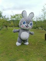 Costume de lapin gonflable - Adorable tenue de mascotte de lapin, déguisement de personnage de dessin animé gonflable pour événements (en stock)