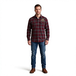 Camisa de Forro Polar a Rayas de Manga Larga para Hombre, 100% Algodón, Antiarrugas, Ecológica, de Secado Rápido, con Botones de Cuerno, Transpirable y Suave - Product Image 1