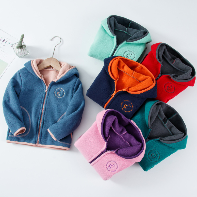 Buy Wholesale Fleece Jacket In Contrasting Color - Aqua Blue