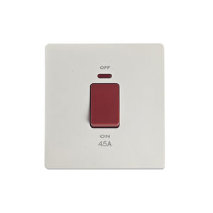 Padrão do Reino Unido 20A/45A interruptor de parede de pólo duplo interruptor DP com néon - Product Image 6