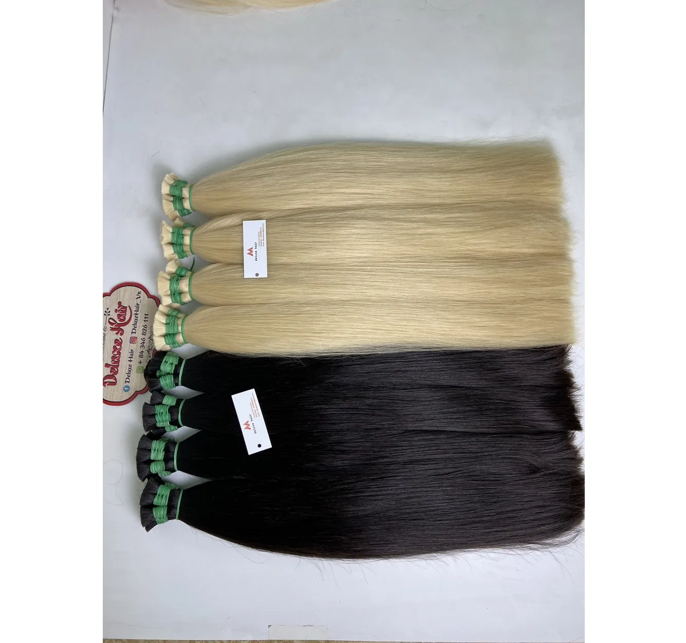 Fast Delivery Single Donor Cuticle Aligned Raw Virgin Hair , Best Quality Human Hair Vietnam Bone Straight Super Double Drawn