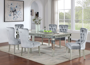 Wooden Dining <b>Table</b> <b>Mirror</b> Accent Design Modern Eco-Friendly Dining Room Furniture - Product Image 2