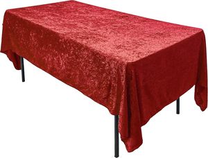 Nappe rectangulaire en velours 60*102 pouces | Idéal pour la <span class=keywords><strong>table</strong></span> de <span class=keywords><strong>buffet</strong></span>, les fêtes, le dîner de vacances, le mariage et la baby shower - Product Image 2