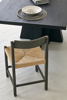 Ensemble de table à manger en bois de pin recyclé, style classique Wabi Sabi minimaliste bohème, table à manger en bois pour 6 personnes