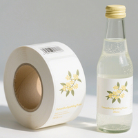 Étiquettes de bouteilles imprimées sur mesure, résistantes à l'eau, aux rayures et aux UV, autocollants en papier synthétique adhésif