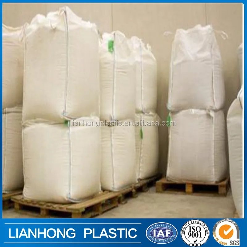 Çin toplu çanta fabrika fiyat FIBC PP Jumbo 1000 kg büyük çanta arka çanta 500 kg toplu yün paketleme çantası taş, şeker, çimento, kum