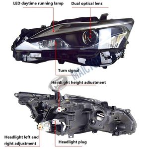 Faros delanteros CT200 2013-2020, faros delanteros LED CT200, faros delanteros bajos CT200 con lentes LED y luces de circulación diurna. - Product Image 4