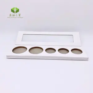 Custom 36mm 4 layers empty cardboard cosmetic magnetic book eyeshadow packaging paper box pallets with a mirror container